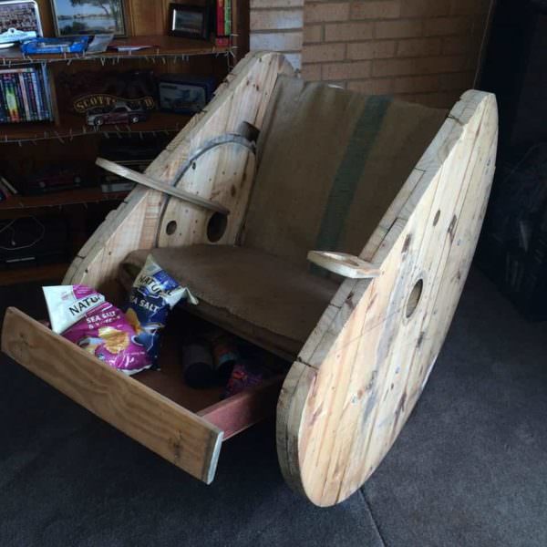 Diy Drawing: Make This Drum/Pallet Rocking Chair Pallet Benches, Pallet Chairs & Stools Diy Drawing: Make This Drum/Pallet Rocking Chair Pallet Benches, Pallet Chairs & Stools