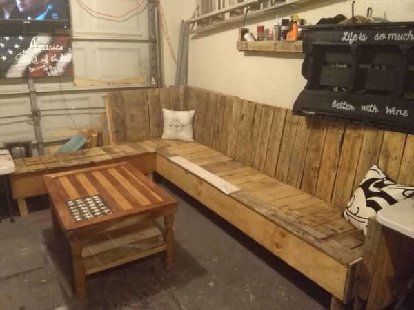 Game Room Pallet Sectional Sofa Pallet Sofas & Couches Game Room Pallet Sectional Sofa Pallet Sofas & Couches