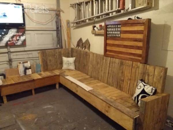 Game Room Pallet Sectional Sofa Pallet Sofas & Couches Game Room Pallet Sectional Sofa Pallet Sofas & Couches