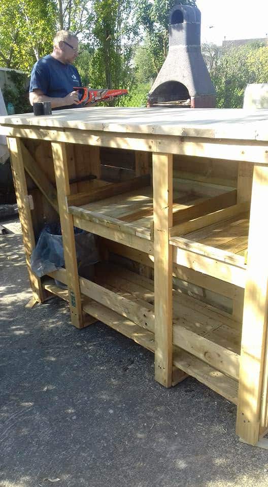 Homemade Pallet Bar Creates Great Outdoor Gathering Space Pallet Bars Homemade Pallet Bar Creates Great Outdoor Gathering Space Pallet Bars