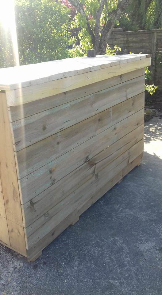 Homemade Pallet Bar Creates Great Outdoor Gathering Space Pallet Bars Homemade Pallet Bar Creates Great Outdoor Gathering Space Pallet Bars