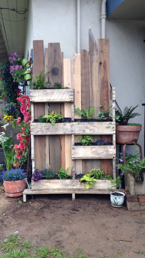 Ornamental Pallet Vertical Shade Garden Pallet Planters & Compost Bins Ornamental Pallet Vertical Shade Garden Pallet Planters & Compost Bins