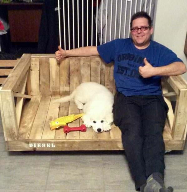 Rolling Outdoor Pallet Dog Bench Your Dog May Share With You Animal Pallet Houses & Pallet Supplies Pallet Benches, Pallet Chairs & Stools Rolling Outdoor Pallet Dog Bench Your Dog May Share With You Animal Pallet Houses & Pallet Supplies Pallet Benches, Pallet Chairs & Stools