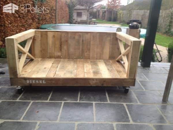 Rolling Outdoor Pallet Dog Bench Your Dog May Share With You Animal Pallet Houses & Pallet Supplies Pallet Benches, Pallet Chairs & Stools Rolling Outdoor Pallet Dog Bench Your Dog May Share With You Animal Pallet Houses & Pallet Supplies Pallet Benches, Pallet Chairs & Stools