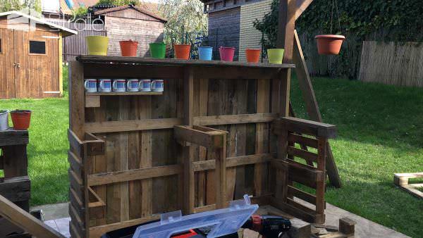 Backyard Pallet Garden Bar Will Get Parties Started! Pallet Bars Backyard Pallet Garden Bar Will Get Parties Started! Pallet Bars