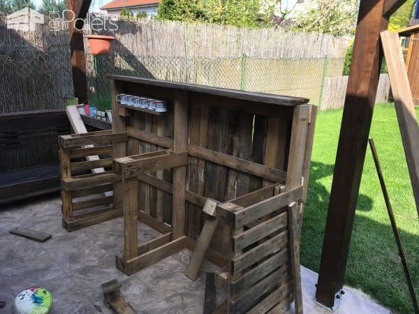 Backyard Pallet Garden Bar Will Get Parties Started! Pallet Bars Backyard Pallet Garden Bar Will Get Parties Started! Pallet Bars