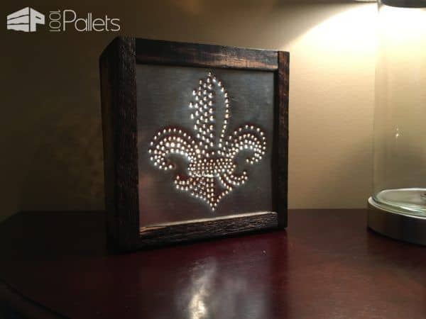 Punched Tin Pallet Accent Lights Pallet Lamps & Lights Pallet Tutorials Punched Tin Pallet Accent Lights Pallet Lamps & Lights Pallet Tutorials