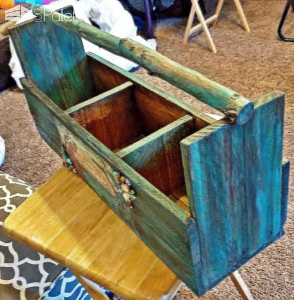 Painted Branch-handle Pallet Tote Crate With Decoupage Accents Other Pallet Projects Painted Branch-handle Pallet Tote Crate With Decoupage Accents Other Pallet Projects