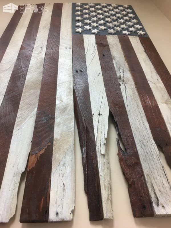 Pallet Wood Battle-torn Flag Pallet Wall Decor & Pallet Painting Pallet Wood Battle-torn Flag Pallet Wall Decor & Pallet Painting