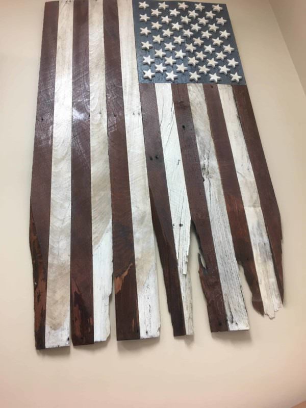 Pallet Wood Battle-torn Flag Pallet Wall Decor & Pallet Painting Pallet Wood Battle-torn Flag Pallet Wall Decor & Pallet Painting