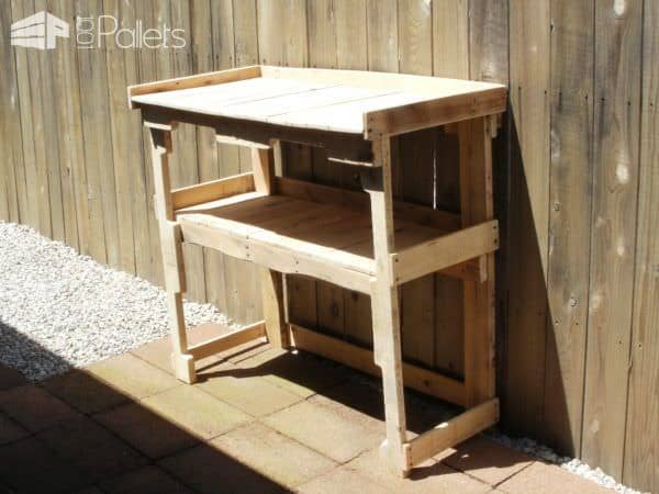 Simple Pallet Potting Bench / Work Bench Pallet Benches, Pallet Chairs & Stools Pallet Desks & Pallet Tables Simple Pallet Potting Bench / Work Bench Pallet Benches, Pallet Chairs & Stools Pallet Desks & Pallet Tables