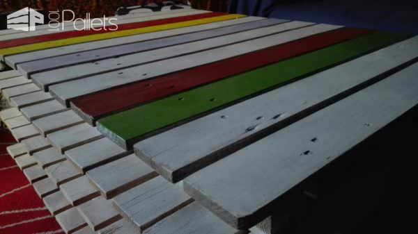 Stacked Pallet Coffee Table With Cheery Colors Pallet Coffee Tables Stacked Pallet Coffee Table With Cheery Colors Pallet Coffee Tables