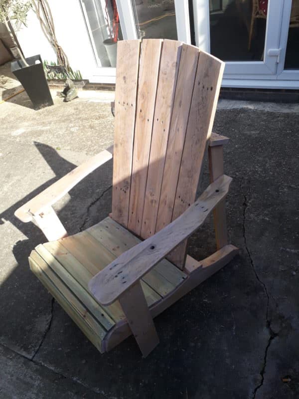 Standard Pallet Adirondack Chair Made Using Jigsaw! Pallet Benches, Pallet Chairs & Stools Standard Pallet Adirondack Chair Made Using Jigsaw! Pallet Benches, Pallet Chairs & Stools