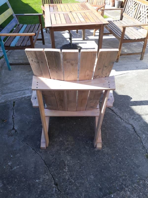 Standard Pallet Adirondack Chair Made Using Jigsaw! Pallet Benches, Pallet Chairs & Stools Standard Pallet Adirondack Chair Made Using Jigsaw! Pallet Benches, Pallet Chairs & Stools
