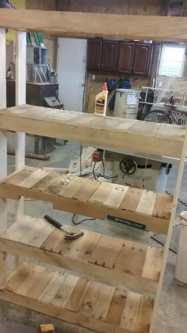 Sturdy, Stylish Pallet Wood Bookcase Pallet Bookcases & Bookshelves Sturdy, Stylish Pallet Wood Bookcase Pallet Bookcases & Bookshelves