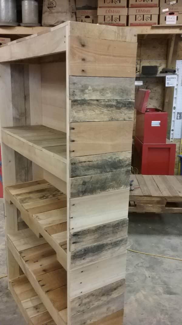 Sturdy, Stylish Pallet Wood Bookcase Pallet Bookcases & Bookshelves Sturdy, Stylish Pallet Wood Bookcase Pallet Bookcases & Bookshelves