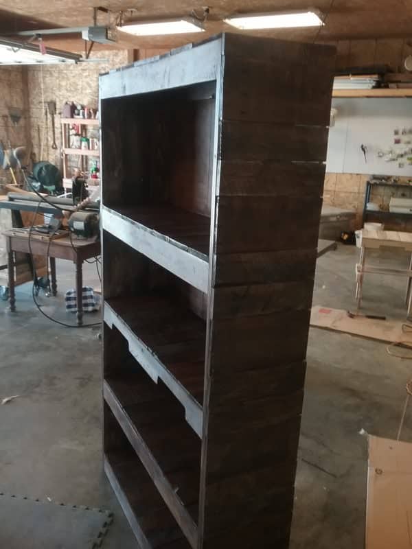 Sturdy, Stylish Pallet Wood Bookcase Pallet Bookcases & Bookshelves Sturdy, Stylish Pallet Wood Bookcase Pallet Bookcases & Bookshelves