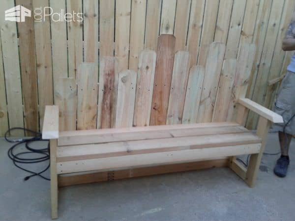 Crooked-backed Bench Seat Pallet Benches, Pallet Chairs & Stools Crooked-backed Bench Seat Pallet Benches, Pallet Chairs & Stools