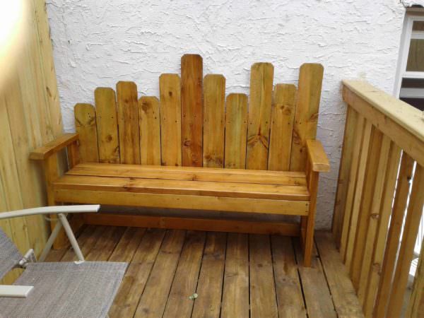 Crooked-backed Bench Seat Pallet Benches, Pallet Chairs & Stools Crooked-backed Bench Seat Pallet Benches, Pallet Chairs & Stools