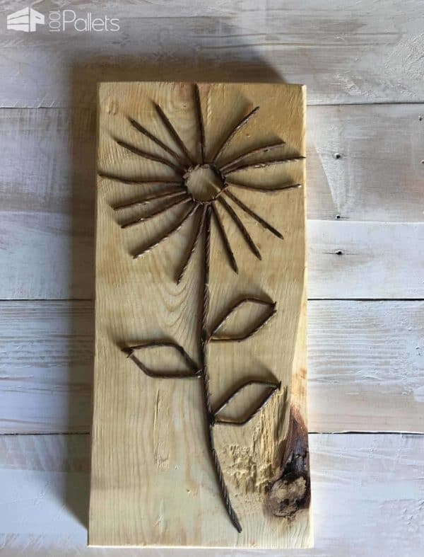 Cute Recycled Pallet Nail Wall Art Pallet Wall Decor & Pallet Painting Cute Recycled Pallet Nail Wall Art Pallet Wall Decor & Pallet Painting