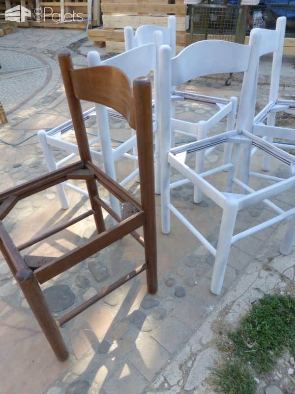 Glass/Pallet Dining Table Uses Upcycled Dining Chairs Pallet Desks & Pallet Tables Glass/Pallet Dining Table Uses Upcycled Dining Chairs Pallet Desks & Pallet Tables