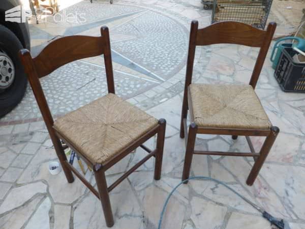 Glass/Pallet Dining Table Uses Upcycled Dining Chairs Pallet Desks & Pallet Tables Glass/Pallet Dining Table Uses Upcycled Dining Chairs Pallet Desks & Pallet Tables