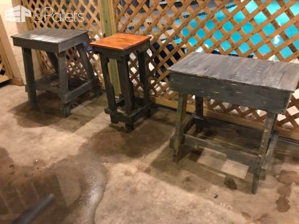 Pallet Bar Stools/Benches: Time For A Pool Party! Pallet Benches, Pallet Chairs & Stools Pallet Bar Stools/Benches: Time For A Pool Party! Pallet Benches, Pallet Chairs & Stools