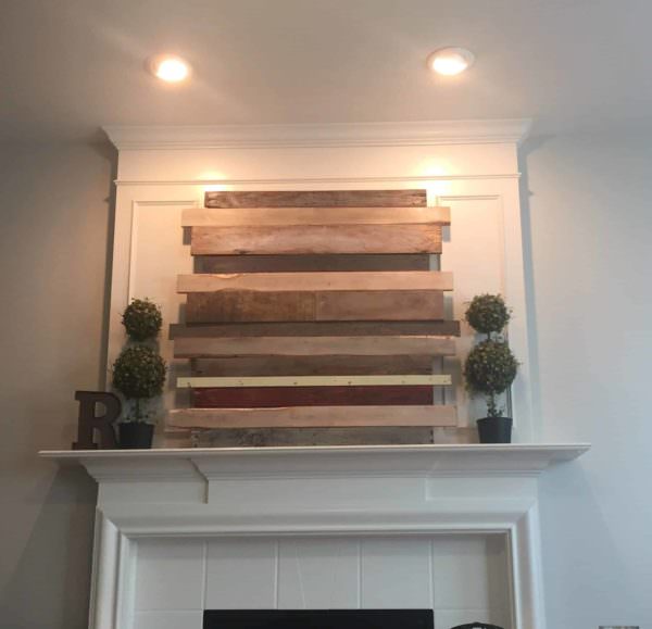 Pallet Wood Mantle Piece for My Living Room Pallet Wall Decor & Pallet Painting Pallet Wood Mantle Piece for My Living Room Pallet Wall Decor & Pallet Painting