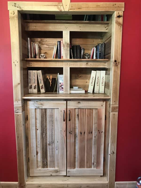Recessed Pallet Bookcase Pallet Bookcases & Bookshelves Recessed Pallet Bookcase Pallet Bookcases & Bookshelves