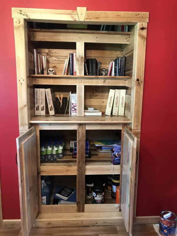 Recessed Pallet Bookcase Pallet Bookcases & Bookshelves Recessed Pallet Bookcase Pallet Bookcases & Bookshelves