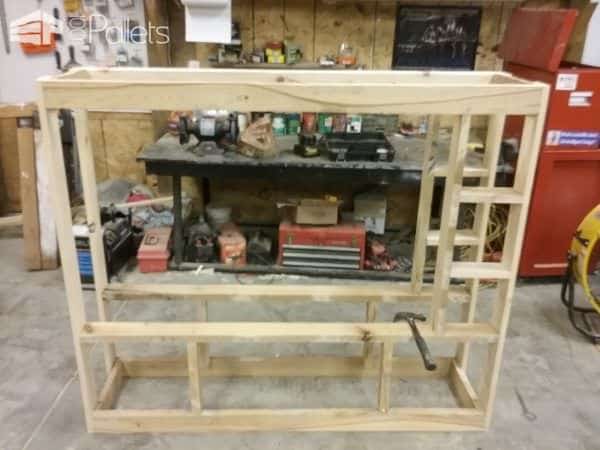 Rustic Pallet Wood Entertainment Center Pallet TV Stands & Racks Rustic Pallet Wood Entertainment Center Pallet TV Stands & Racks