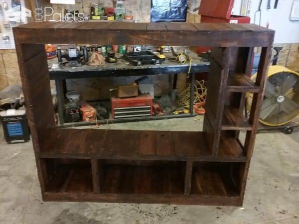 Rustic Pallet Wood Entertainment Center Pallet TV Stands & Racks Rustic Pallet Wood Entertainment Center Pallet TV Stands & Racks