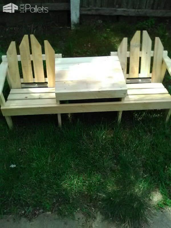 Kids Pallet Adirondack Chairs/Table Set Pallet Benches, Pallet Chairs & Stools Kids Pallet Adirondack Chairs/Table Set Pallet Benches, Pallet Chairs & Stools