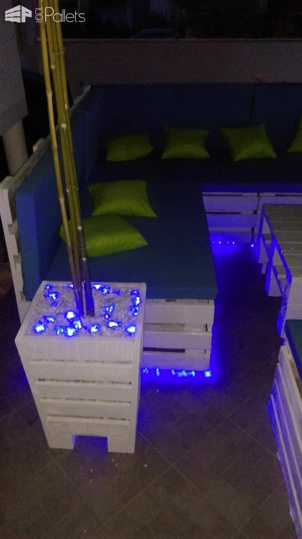 Led-illuminated Pallet Garden Lounge Set Lounges & Garden Sets Pallet Furniture Led-illuminated Pallet Garden Lounge Set Lounges & Garden Sets Pallet Furniture