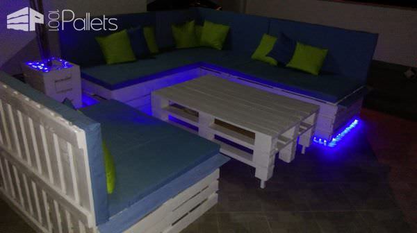 Led-illuminated Pallet Garden Lounge Set Lounges & Garden Sets Pallet Furniture Led-illuminated Pallet Garden Lounge Set Lounges & Garden Sets Pallet Furniture