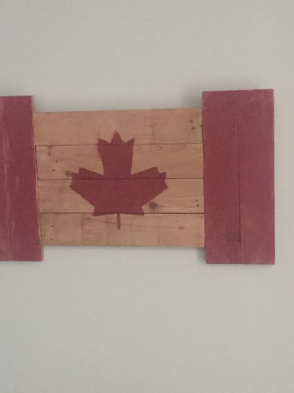 Rustic Pallet Flag Celebrates Canada Day Pallet Wall Decor & Pallet Painting Rustic Pallet Flag Celebrates Canada Day Pallet Wall Decor & Pallet Painting