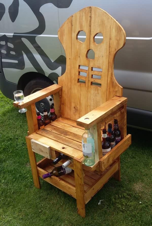 Skull Pattern Pallet Party Bar Chair Pallet Benches, Pallet Chairs & Stools Skull Pattern Pallet Party Bar Chair Pallet Benches, Pallet Chairs & Stools