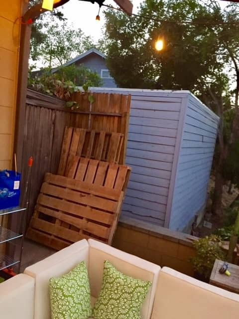 Vertical Pallet Privacy Wall For Our Garden Pallet Fences Vertical Pallet Privacy Wall For Our Garden Pallet Fences