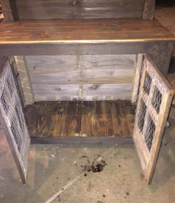 Rustic Country-style Pallet Hutch Pallet Cabinets & Wardrobes Rustic Country-style Pallet Hutch Pallet Cabinets & Wardrobes