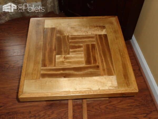 Stunning Patterned Pallet Side Table Pallet Desks & Pallet Tables Stunning Patterned Pallet Side Table Pallet Desks & Pallet Tables
