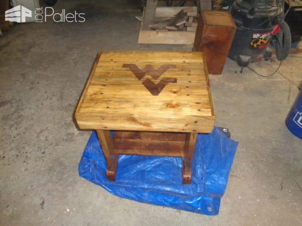 Walnut-inlay Sports Fan Pallet Deck Table Pallet Desks & Pallet Tables Walnut-inlay Sports Fan Pallet Deck Table Pallet Desks & Pallet Tables