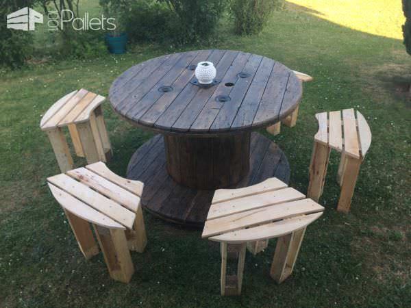 Wicked-cool Spool Stowaway Pallet Stool Project / Touret électrique Et Tabourets En Palettes Other Pallet Projects Pallet Desks & Pallet Tables Wicked-cool Spool Stowaway Pallet Stool Project / Touret électrique Et Tabourets En Palettes Other Pallet Projects Pallet Desks & Pallet Tables