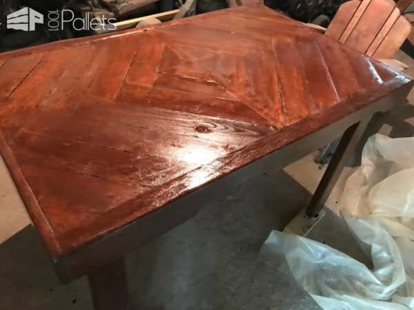 Attractive Pallet Chevron Dining Table Pallet Desks & Pallet Tables Attractive Pallet Chevron Dining Table Pallet Desks & Pallet Tables