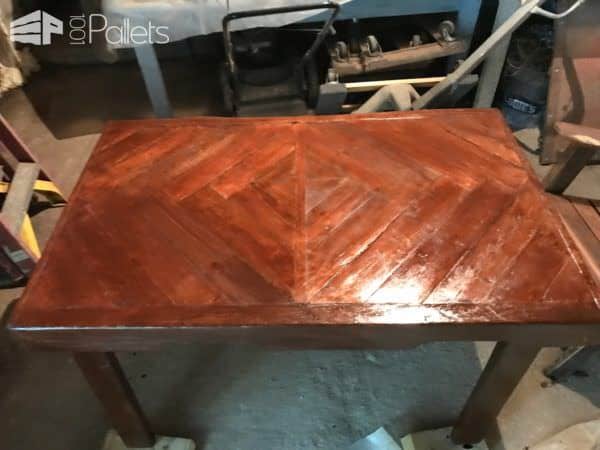 Attractive Pallet Chevron Dining Table Pallet Desks & Pallet Tables Attractive Pallet Chevron Dining Table Pallet Desks & Pallet Tables