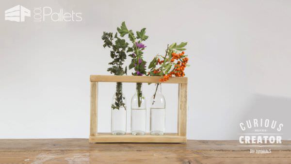 Pallet Glass Vase Stand DIY Pallet Video Tutorials Pallet Home Accessories Pallet Glass Vase Stand DIY Pallet Video Tutorials Pallet Home Accessories