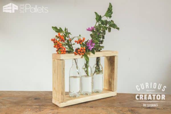 Pallet Glass Vase Stand DIY Pallet Video Tutorials Pallet Home Accessories Pallet Glass Vase Stand DIY Pallet Video Tutorials Pallet Home Accessories