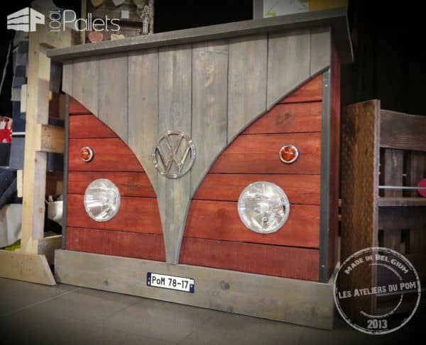 Vw Pallet Bar / Bar Vw Combi En Bois De Palette Pallet Bars Vw Pallet Bar / Bar Vw Combi En Bois De Palette Pallet Bars