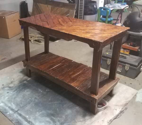 3-pallet Chevron Pallet Entryway Table Pallet Desks & Pallet Tables 3-pallet Chevron Pallet Entryway Table Pallet Desks & Pallet Tables