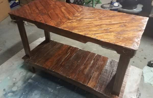 3-pallet Chevron Pallet Entryway Table Pallet Desks & Pallet Tables 3-pallet Chevron Pallet Entryway Table Pallet Desks & Pallet Tables