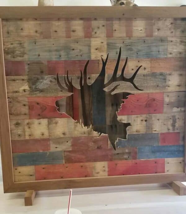 Led-lit Pallet Elk Wall Art Pallet Wall Decor & Pallet Painting Led-lit Pallet Elk Wall Art Pallet Wall Decor & Pallet Painting